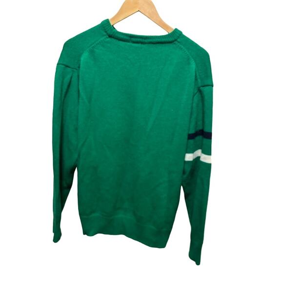 Vintage izod club green sweater graphic pattern on front sz XL 70s 80s VTG - Picture 2 of 6